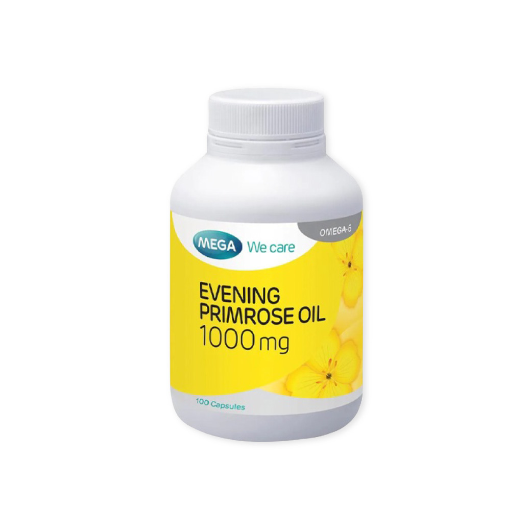 Mega Evening primrose oil 1000 mg. 100เม็ด เมก้า วีแคร์