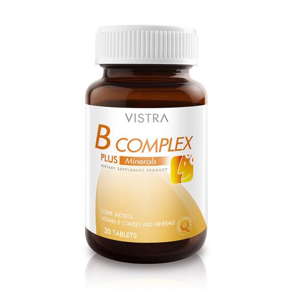 VISTRA B-Complex plus mineral 30เม็ด. วิสทร้า บี-คอมเพล็กซ์ พลัส มิเนอรัล