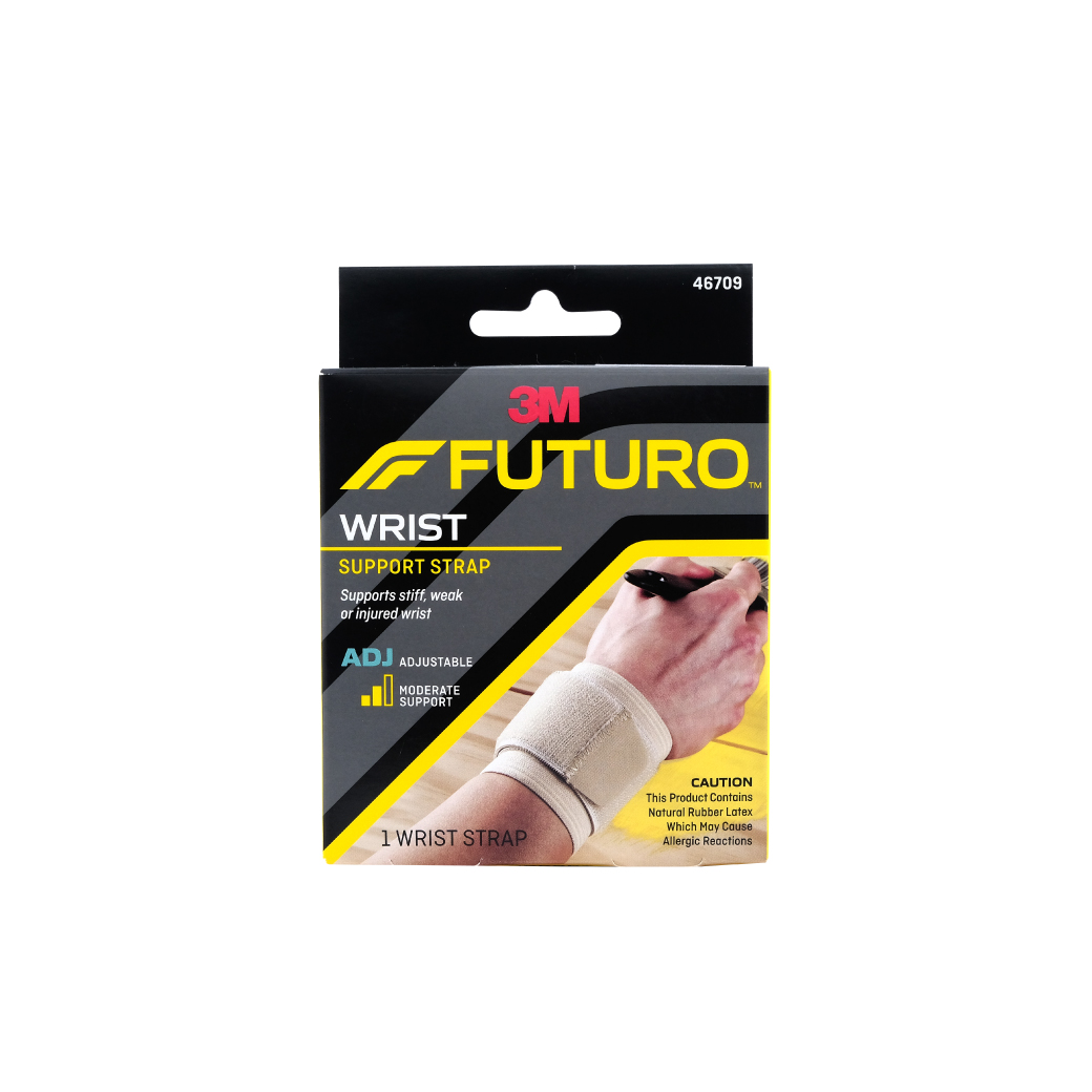 Futuro Wrist Support Strap (Adjustable Beige) 46709  อุปกรณ์พยุงข้อมือ ฟูทูโร่ ชนิดปรับกระชับได้