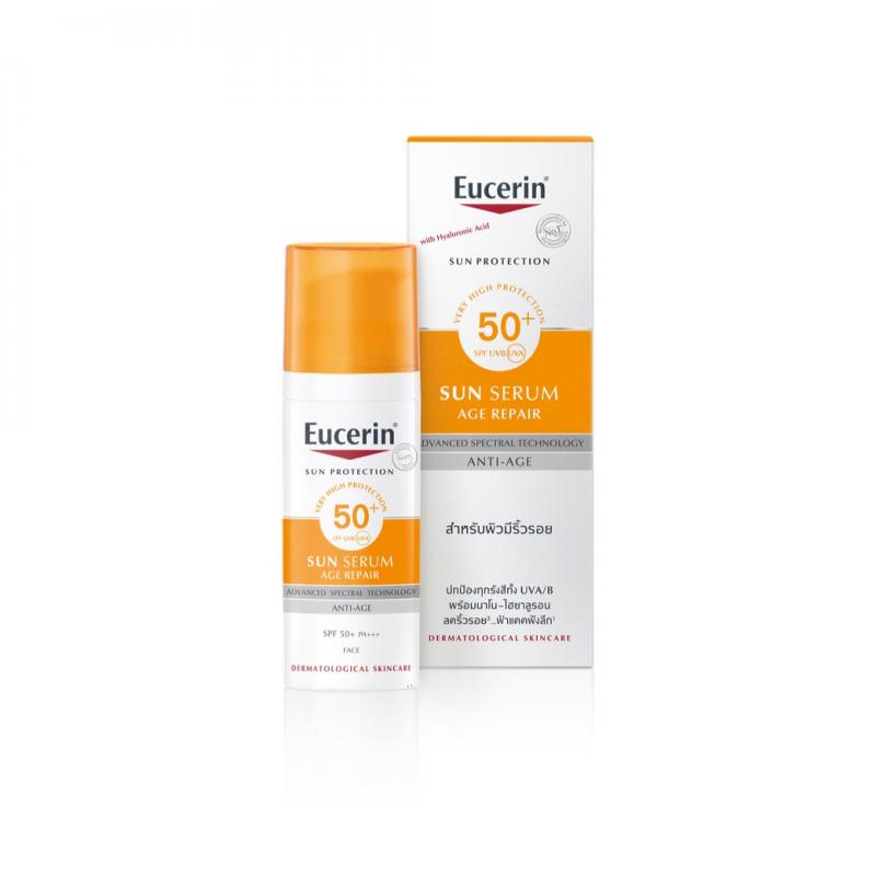 EUCERIN Sun Age Repair Serum Spf50 50ml. ยูเซอริน ซัน เอจ รีแพร์ เซรั่ม เอสพีเอฟ50 50มล.