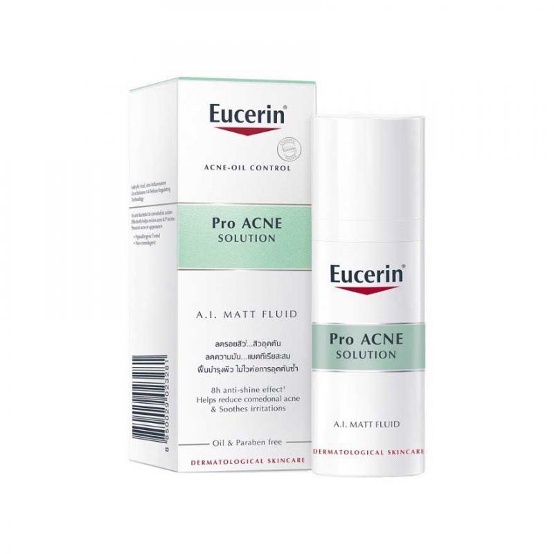 Eucerin Pro Acne Solution A.I. Matt Fluid 50 ml. ยูเซอรีน โปร แอคเน่ โซลูชั่น เอ.ไอ.แมท ฟลูอิค 50มล.