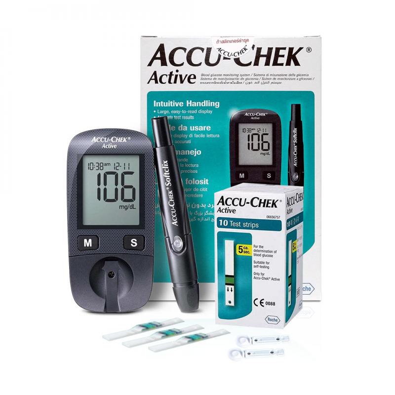 ACCU-CHEK Active เครื่องตรวจน้ำตาล (กล่องเขียว) แอคคิว เช็ค แอคทิฟ