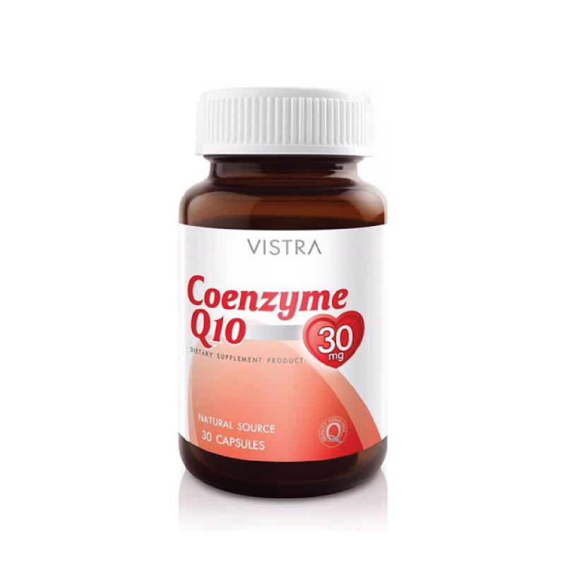 VISTRA Coenzyme Q10 30mg 30Cap. วิสทร้า โคเอ็นไซม์ คิวเท็น