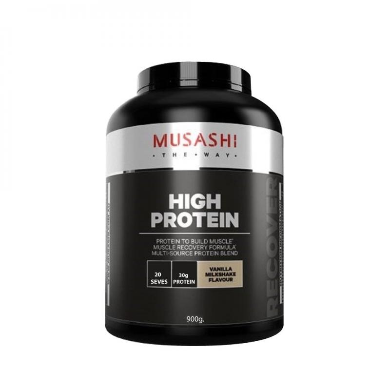 MUSASHI P High Protein Vanila 900g. มูซาชิ โปรตีนผง กลิ่นวานิลา