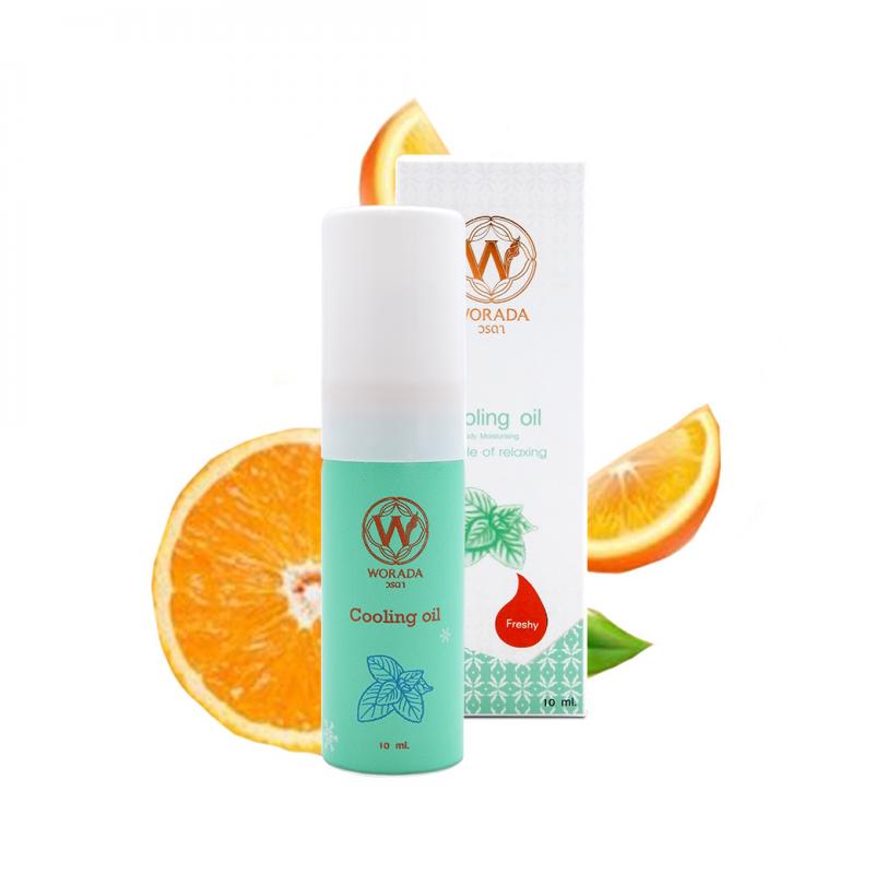 WORADA Cooling Oil 10 ml. กลิ่น Freshy Relax วรดา คูลลิ่งออยล์