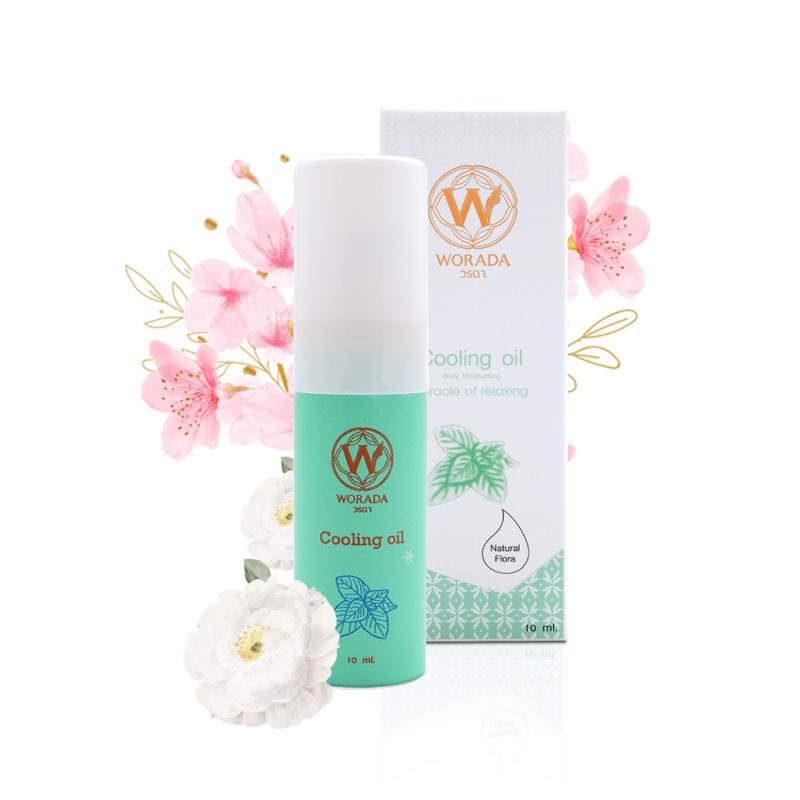 WORADA Cooling Oil 10ml. กลิ่น Natural flora วรดา คูลลิ่งออยล์