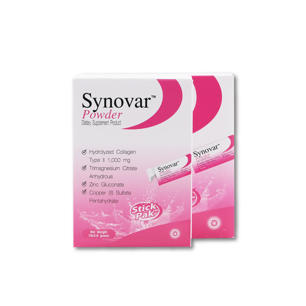 SYNOVAR  Collagen Type II Powder 30ซอง+10ซอง คอลลาเจน เปปไทด์ ไทป์ ทู ซินโนวาร์