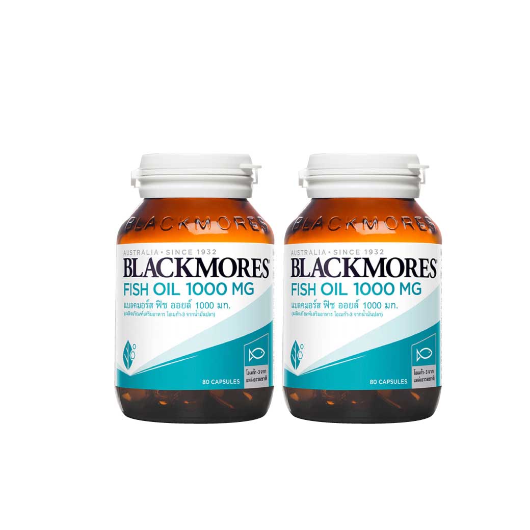 Blackmores Fish Oil 1000 mg. 80+80เม็ด แบลคมอร์ส ฟิชออย