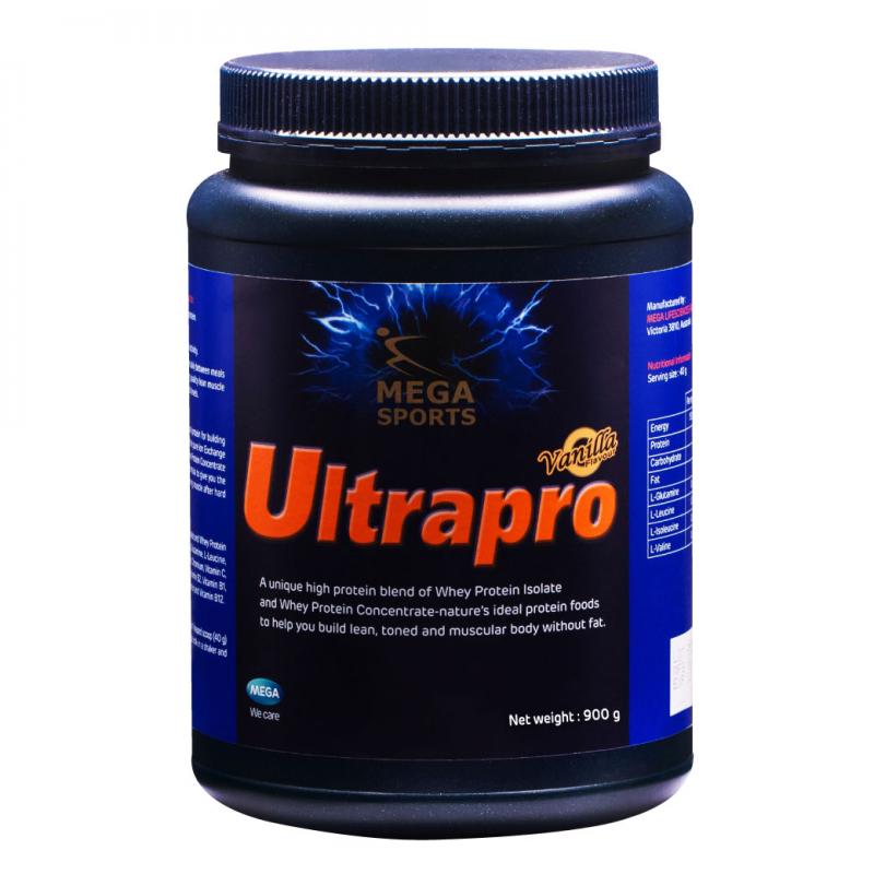 MEGA Ultrapro Vanilla Flavour 900g. เมก้า วีแคร์ อัลตร้าโปร