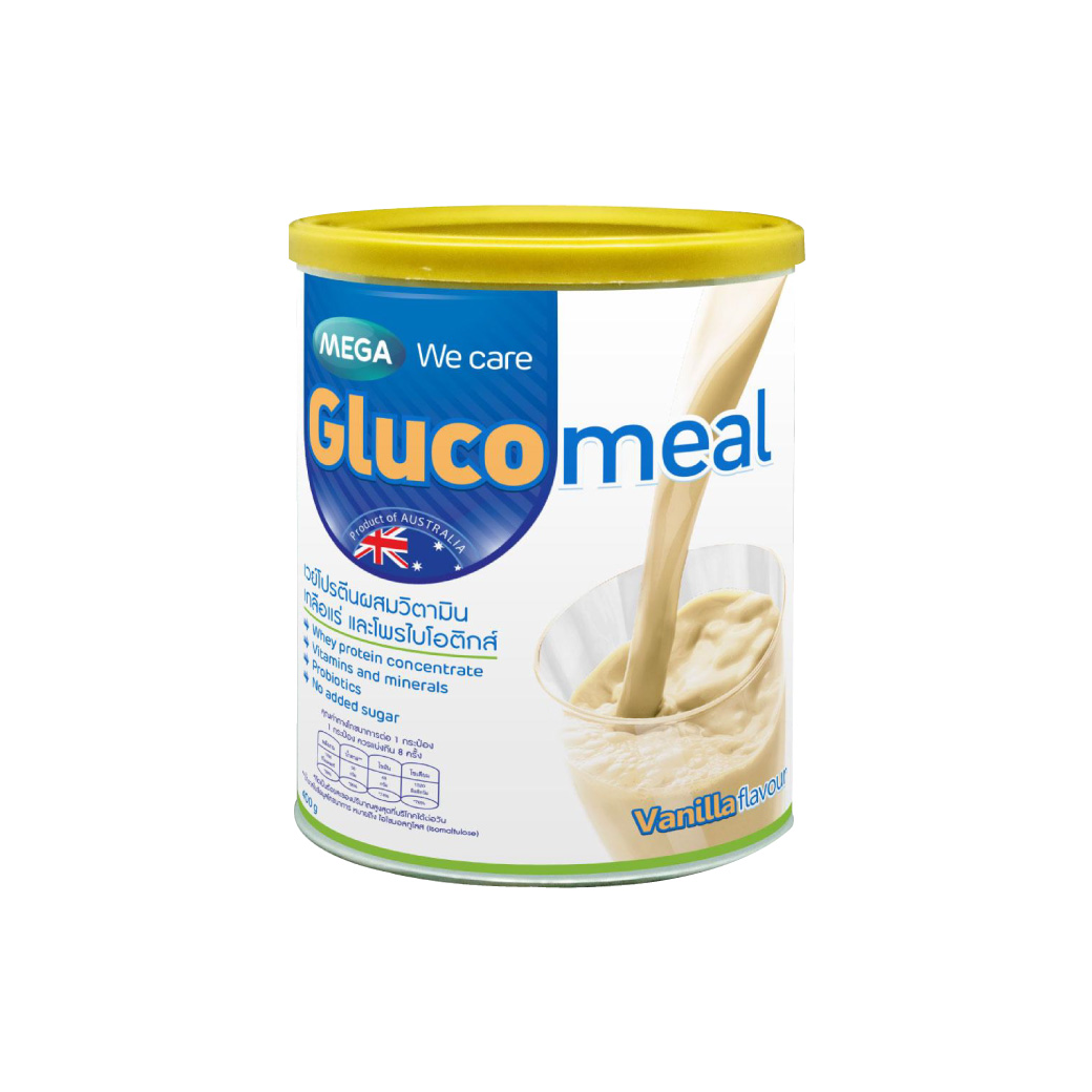 Mega WE CARE Glucomeal vanilla flavour 400g. เมก้า วีแคร์