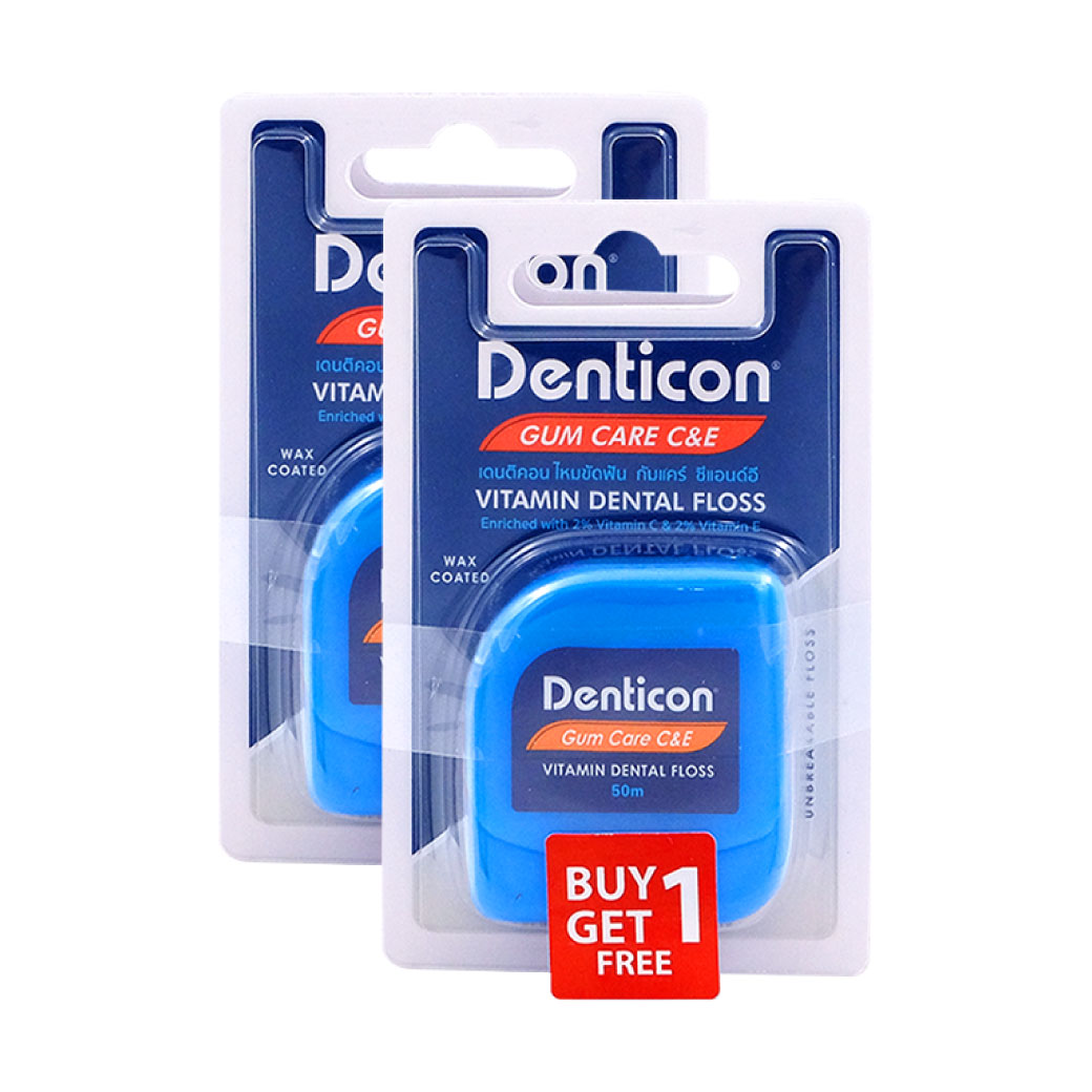 Dental Floss 50m.Gum Care C&E เดนติคอน ไหมขัดฟันทำความสะอาดฟัน