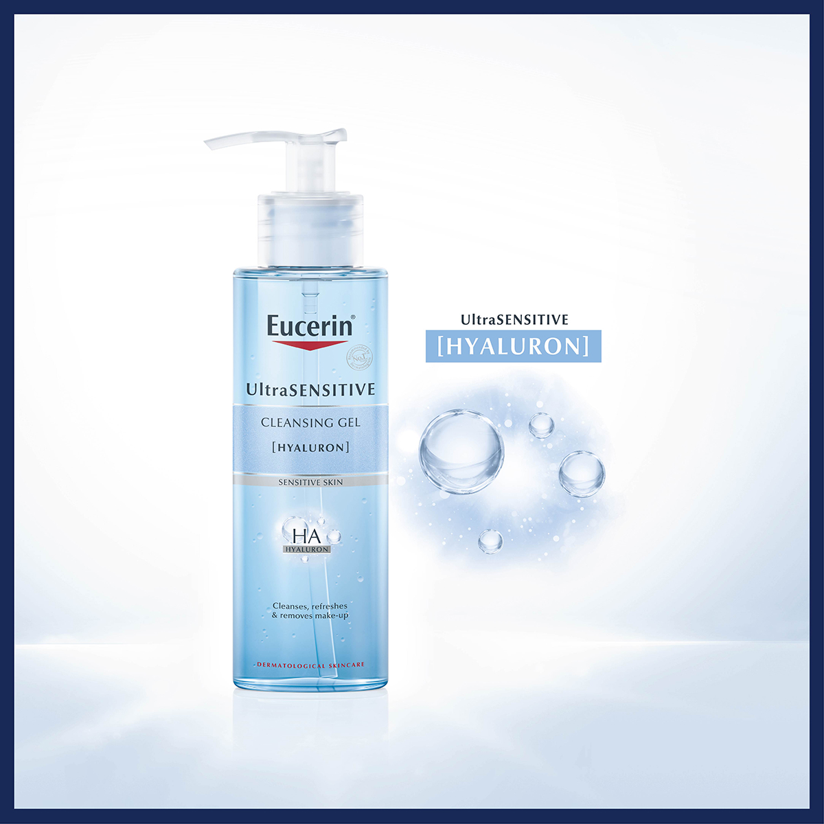 EUCERIN Ultra Sensitive Hyaluron Cleansing Gel 200 ml. ยูเซอริน อัลตร้า เซนซิทีฟ ไฮยาลูรอน คลีนซิ่ง เจล 200มล.