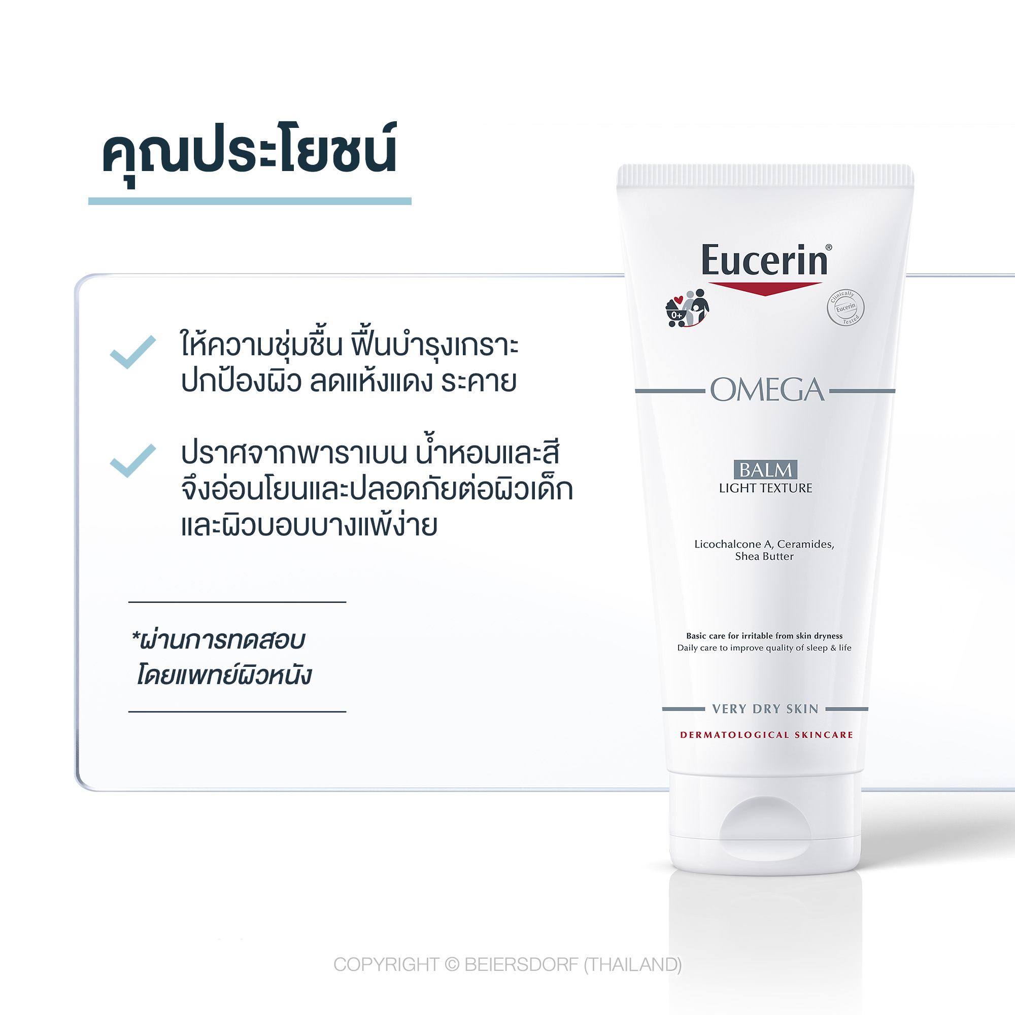 EUCERIN Omega Balm 200ml. ยูเซอริน โอเมก้า บาล์ม 200มล.