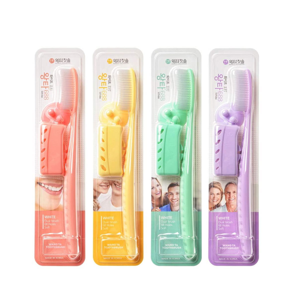 Wangta White Dual Toothbrush แปรงสีฟันสำหรับผู้ใหญ่ หวางต้า