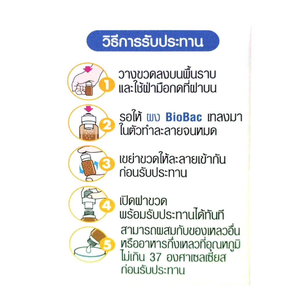 BIOBAC Synbiotic ไบโอแบค 7ขวด