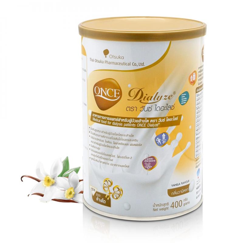นม ONCE Dialyze 400g. วันซ์ ไดอะไลซ์ อาหารทางการแพทย์หลังฟอกไต