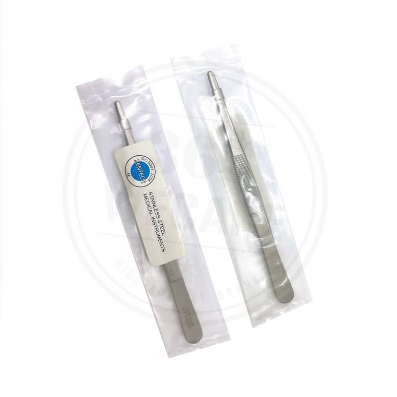 RJR Dressing Forceps 14 cm (15-122)หัวแบน