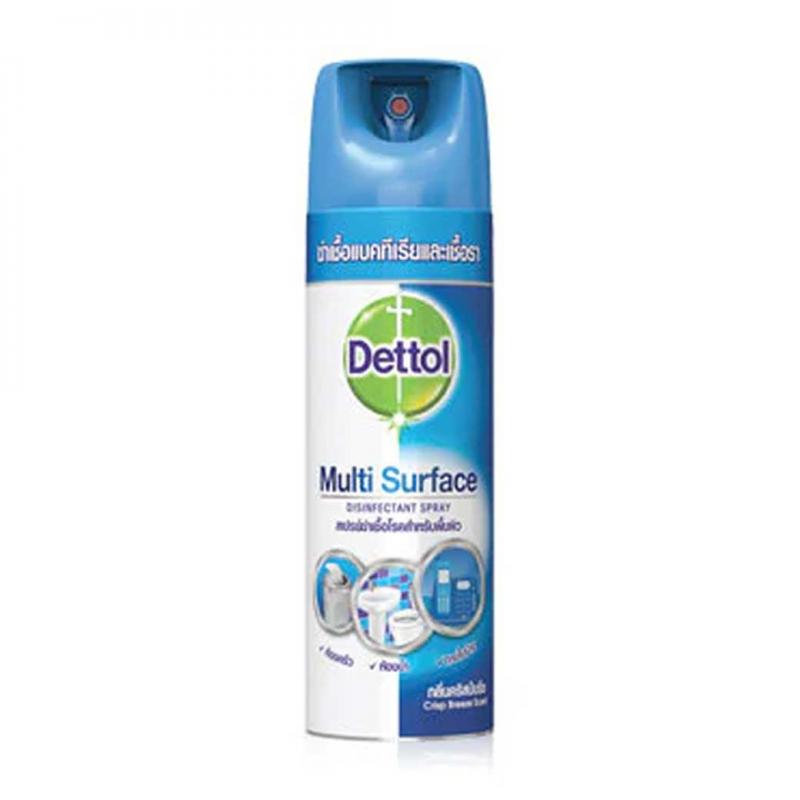 DETTOL Multi Surface Disinfectant Spray 450ml. เดทตอล ดิสอินเฟคแทนท์สเปรย์ กลิ่นคริสป์บรีซ