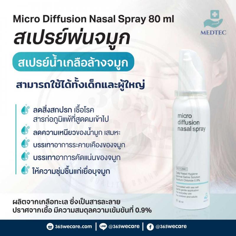 Medtec Micro Diffusion Nasal Spray 80ml. เมดเทค ไมโคร ดิฟฟิวชั่น นาซอล สเปรย์ 80มล.
