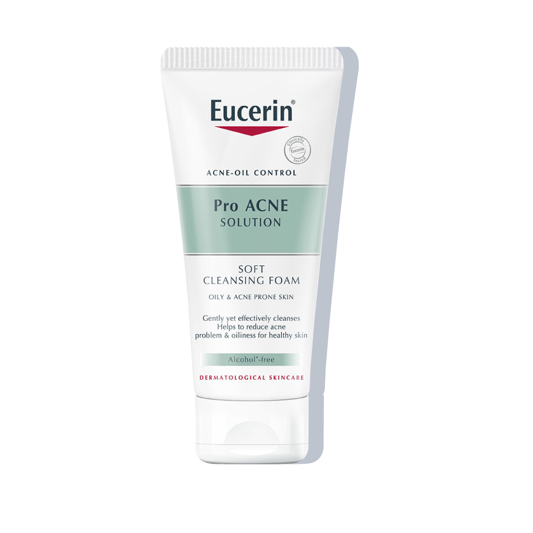 EUCERIN Pro Acne Gentle Cleansing Foam 50g. ยูเซอริน โปร แอคเน่ โซลูชั่นซอฟท์ คลีนซิ่ง โฟม 50กรัม