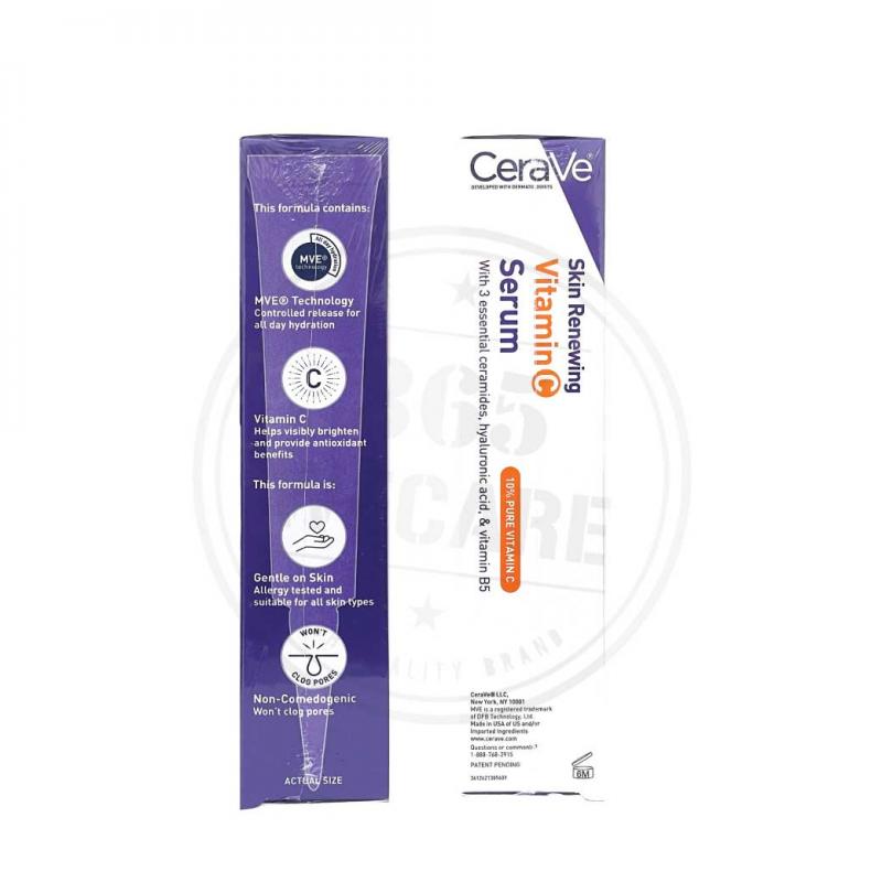 CERAVE Skin Renewing Vitamin C Serum 30ml. เซราวี สกิน รีนิววิ่ง วิตามิน ซี เซรั่ม
