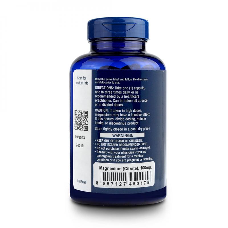 Life Extension Magnesium Citrate 100แคปซูล. ไลฟ์ เอ็กเทนชั่น