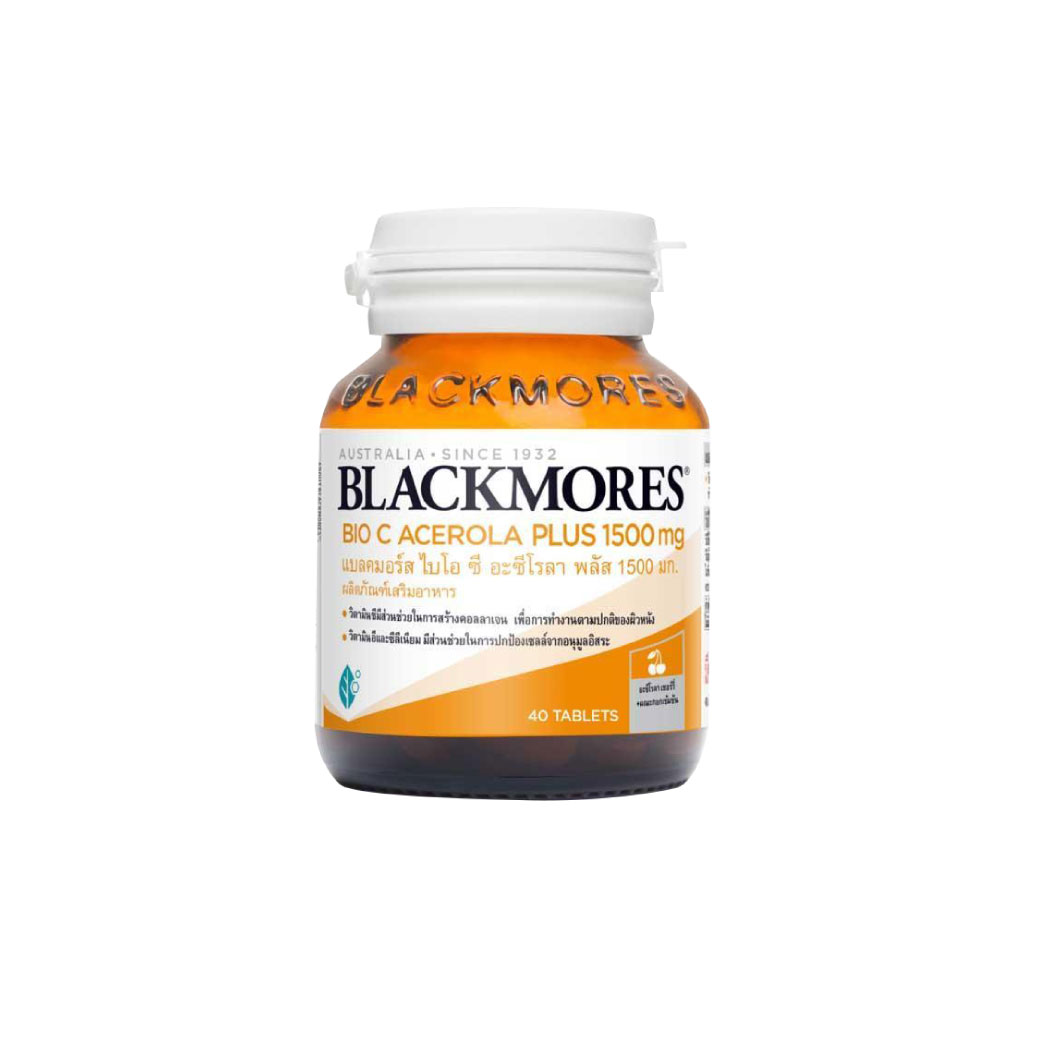 BLACKMORES Bio C Acerola Plus 1500mg. 40 Tablets แบลคมอร์ส ไบโอ ซี