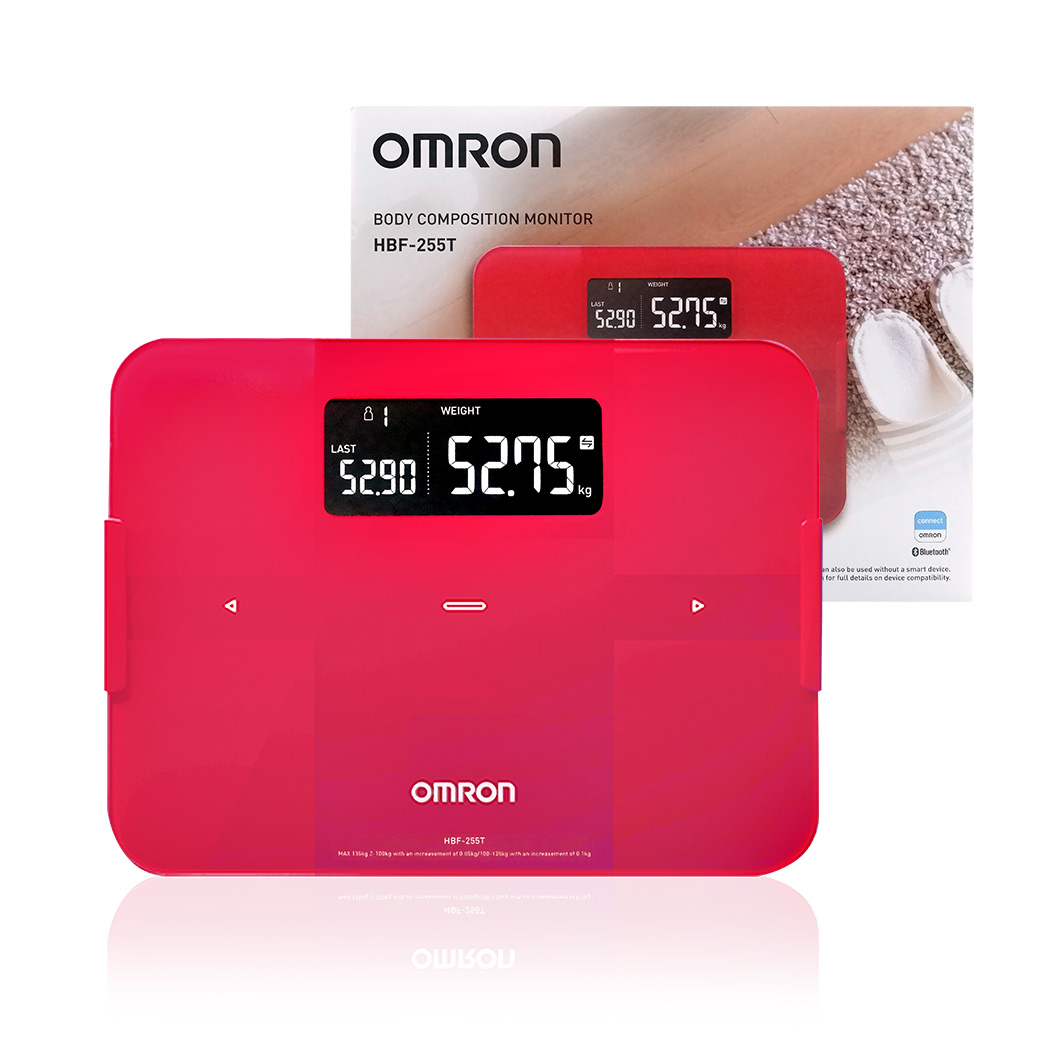 OMRON เครื่องชั่งน้ำหนักและวัดมวลกาย HBF-255T ออมรอน แถมฟรี เบาะรองนั่งเพื่อสุขภาพ