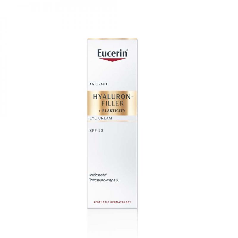 EUCERIN Hyaluron Filler+Elastic Eye Cream 15 ml. ยูเซอริน ไฮยาลูรอน-ฟิลเลอร์ + อีลาสติซีตี้ อาย ครีม เอสพีเอฟ20