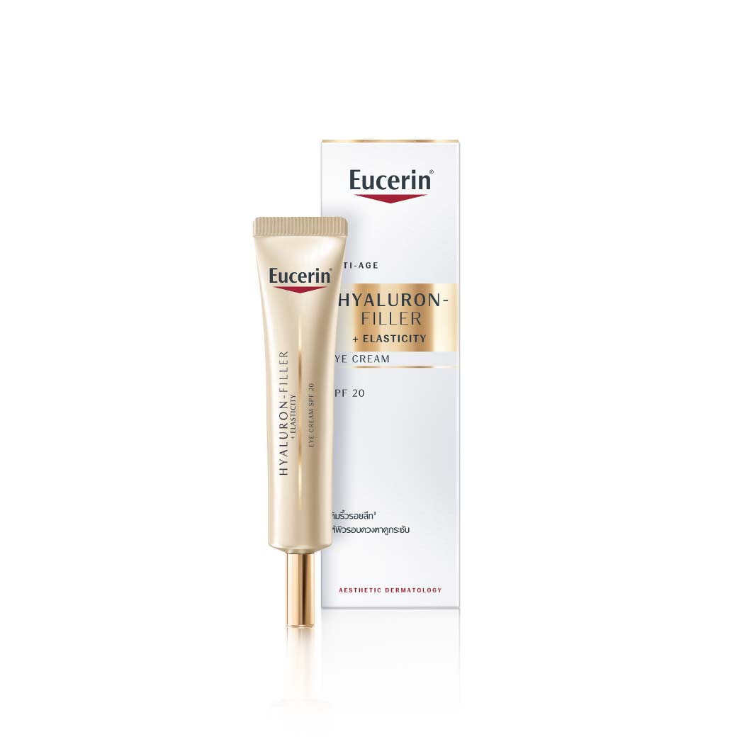 EUCERIN Hyaluron Filler+Elastic Eye Cream 15 ml. ยูเซอริน ไฮยาลูรอน-ฟิลเลอร์ + อีลาสติซีตี้ อาย ครีม เอสพีเอฟ20