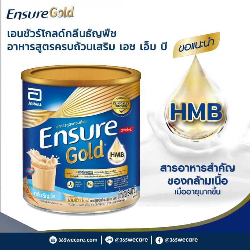 ENSURE Gold Wheat 400 g.เอนชัวร์ โกลด์ วีท กลิ่นธัญพืช (ชนิดผง)