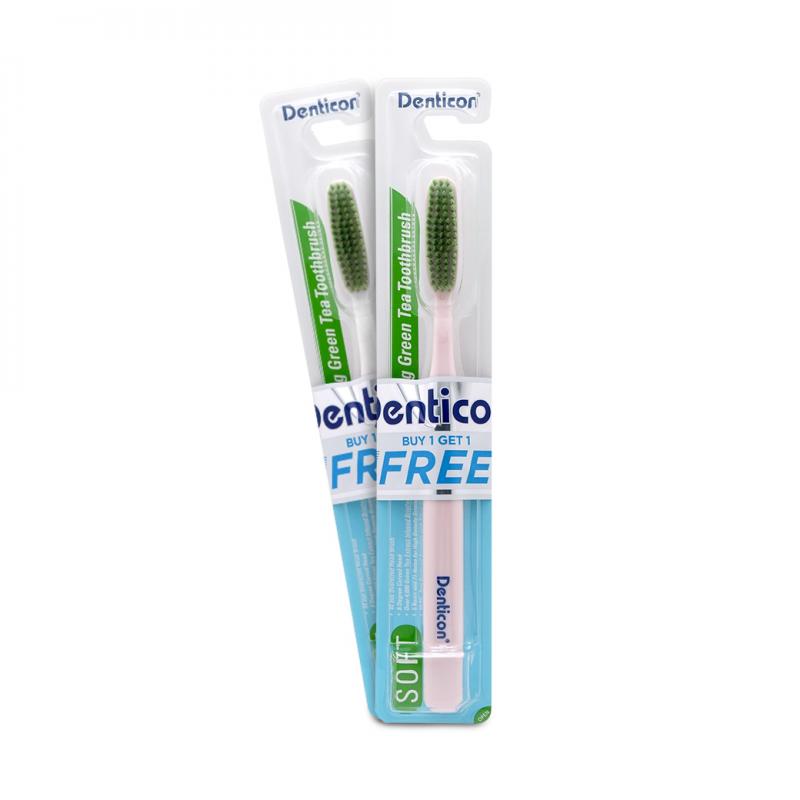 Panc Denticon O-Wang Green Tea Toothbrush เดนติคอน แปรงสีฟัน โอวัง กรีนที แปรงสีฟันสำหรับผู้ใหญ่ ขนแปรงนุ่ม