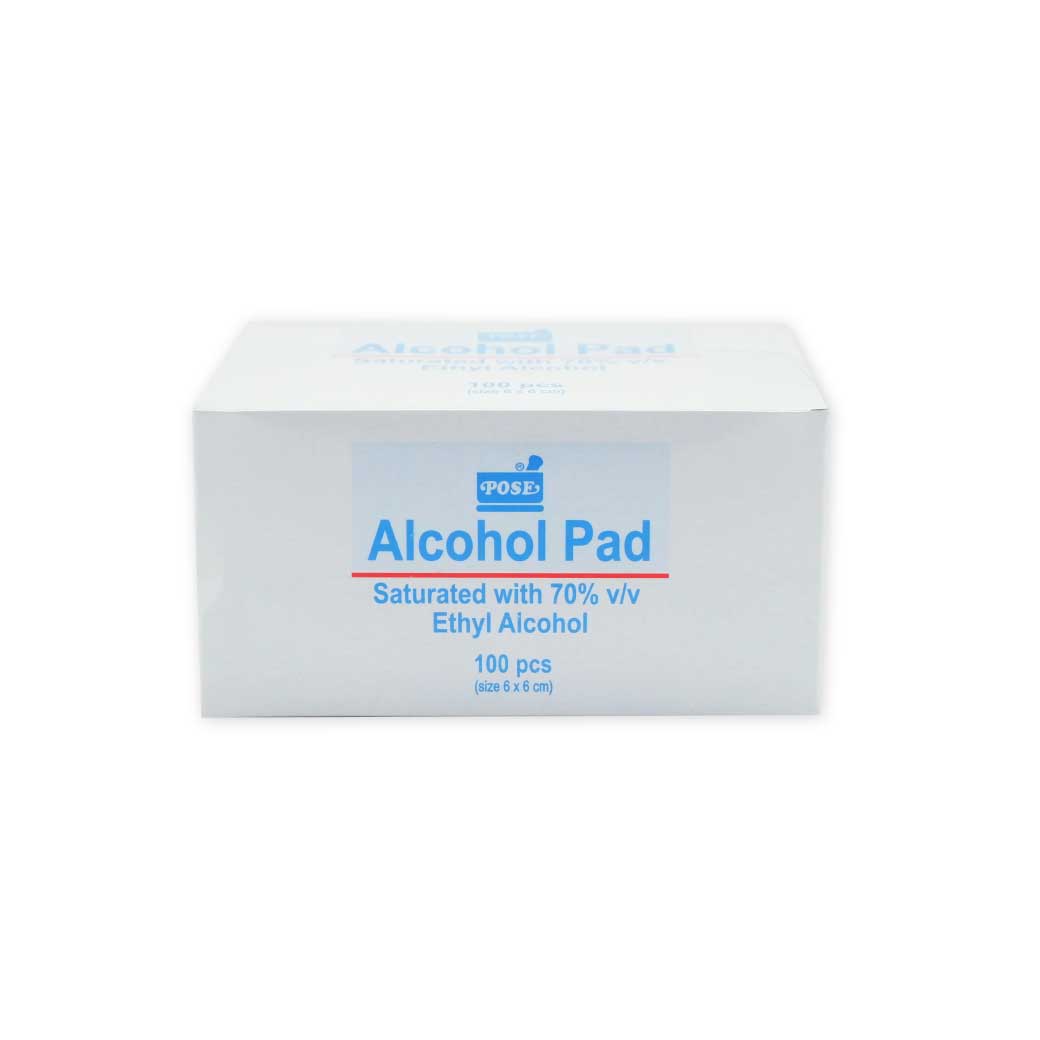 POSE Alcohol Pad 100ชิ้น โพส แอลกอฮอล์แผ่น