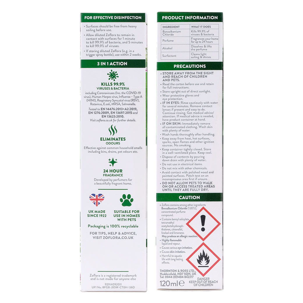 Zoflora Country Garden 120ml. โซฟลอรา คันทรี่ การ์เดน