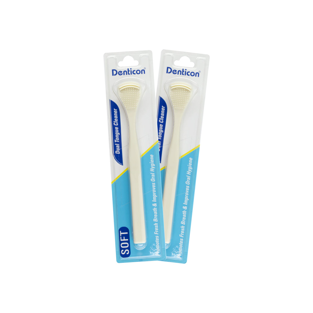 Denticon Dual Tongue Cleaner เดนติคอน อุปกรณ์ทำความสะอาดลิ้น ดูอัล