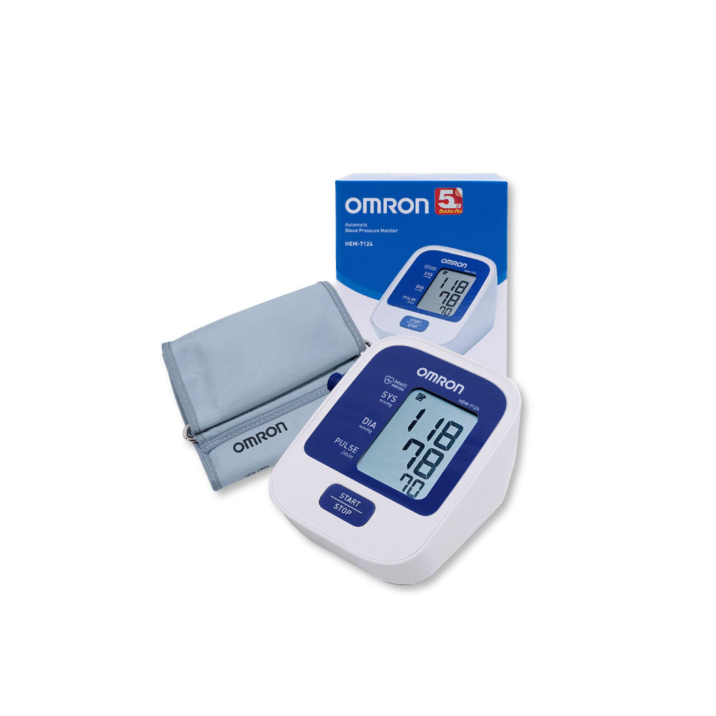OMRON Automatic Blood Pressure Monitor HEM-7124 ออมรอน เครื่องวัดความดันโลหิตอัตโนมัติ รุ่น HEM-7124