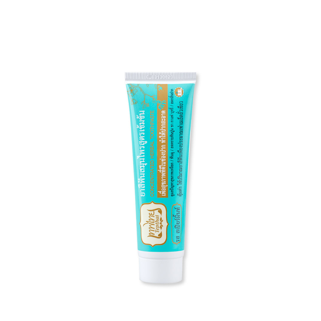 Tepthai Concentrated Herbal Toothpaste With Fluoride Spearmint 70g. เทพไทย ยาสีฟันสมุนไพรสูตรเข้มข้น ผสมฟลูออไรด์ รส สเปียร์มิ้นท์