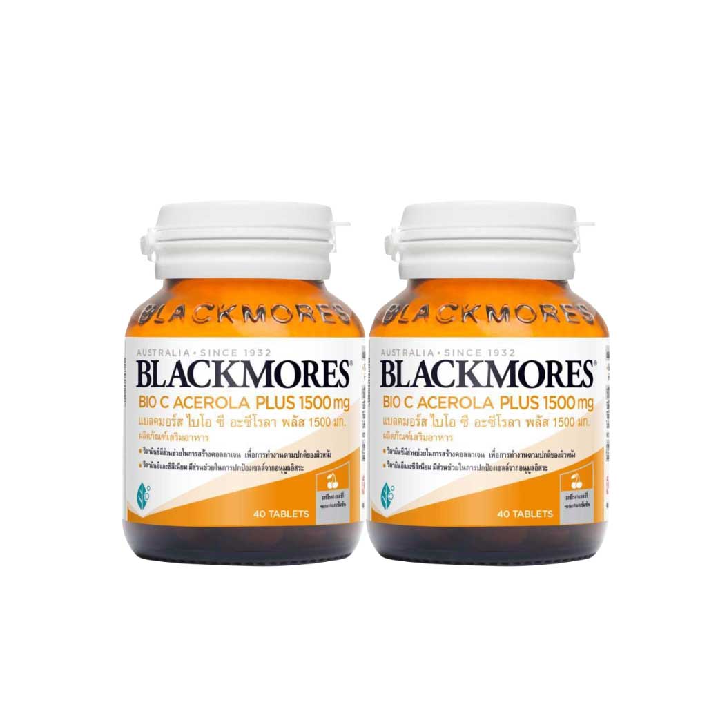 BLACKMORES Bio C Acerola Plus 1500mg. 40 Tablets แบลคมอร์ส ไบโอ ซี