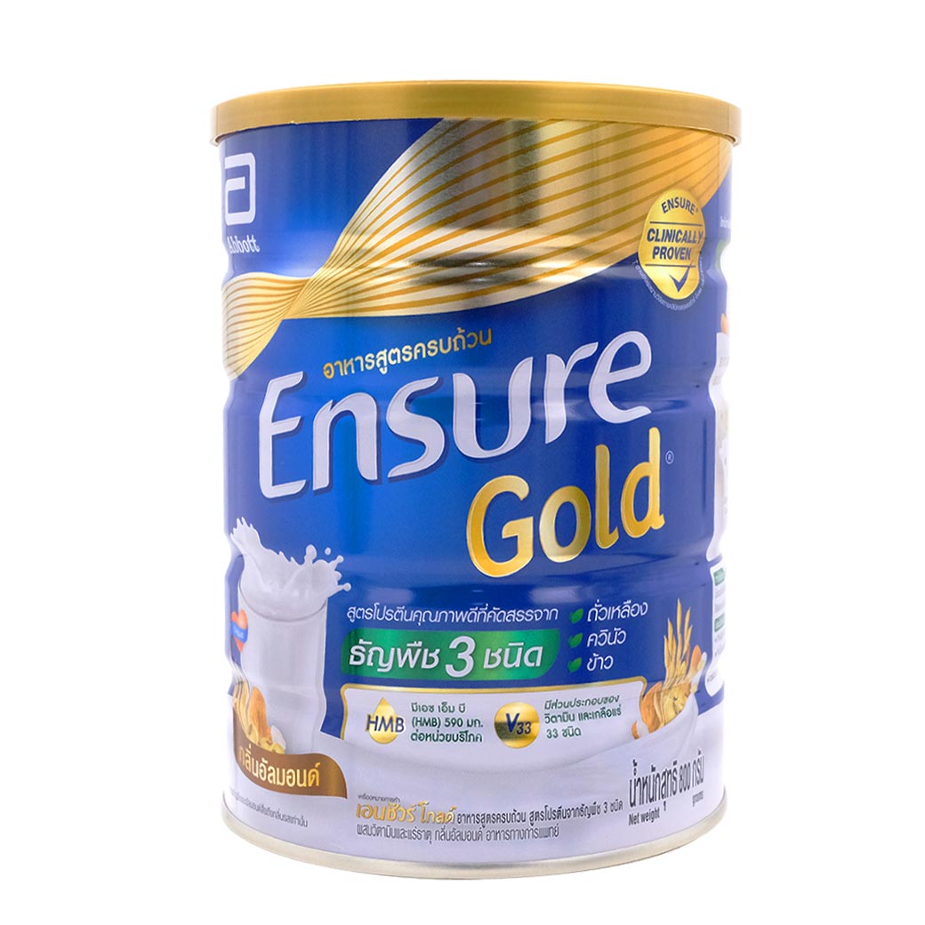 ENSURE Gold Almond 800 g. เอนชัวร์ โกลด์ กลิ่นอัลมอนด์ (ชนิดผง)