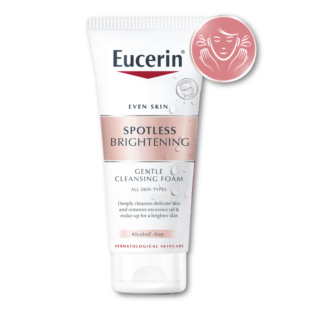 EUCERIN Spotless Brightening Gentle Cleansing Foam 50g. ยูเซอริน สปอตเลส ไบรท์เทนนิ่ง เจลเทิล คลีนซิ่ง โฟม 50กรัม