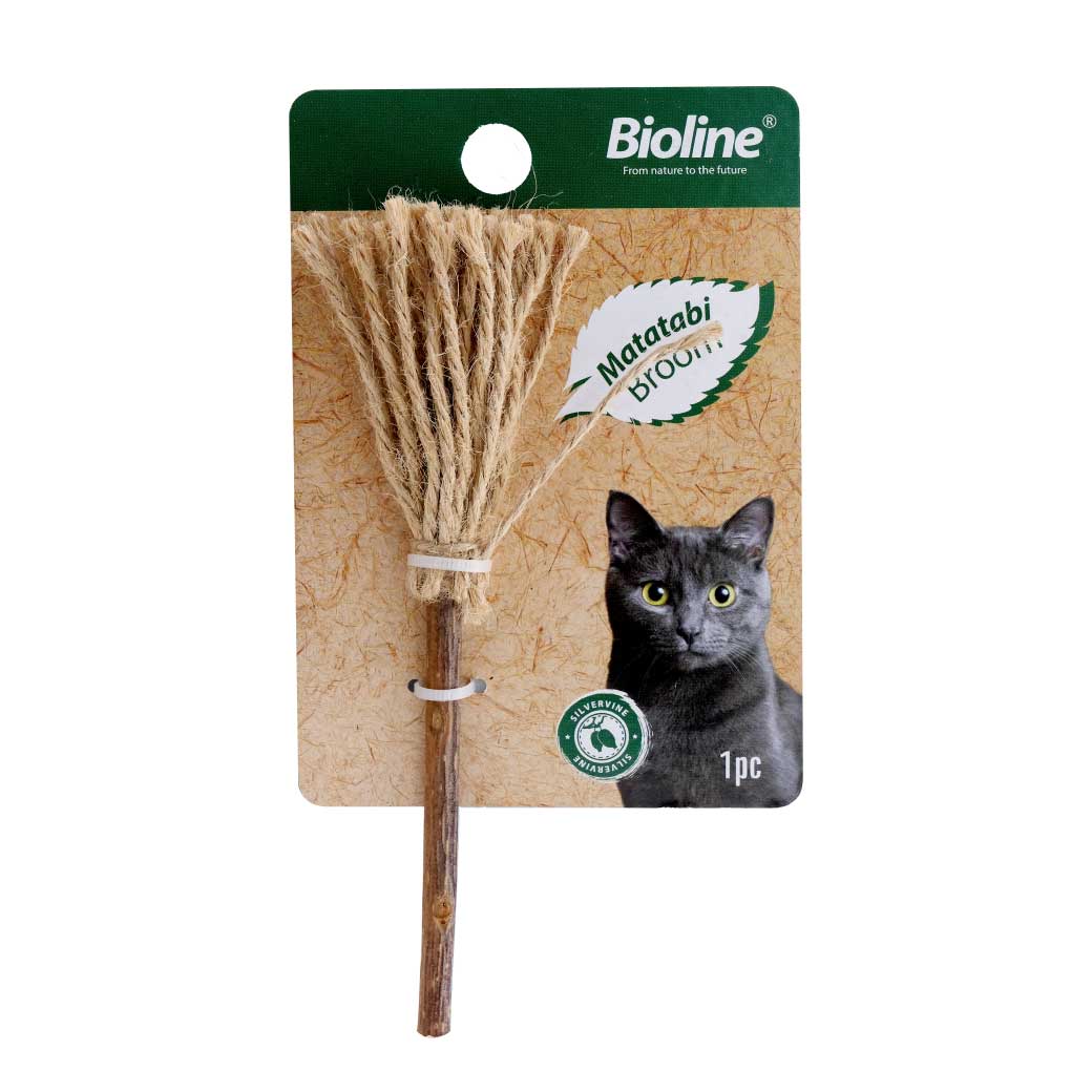BIOLINE Matatabi Broom 1ชิ้น ไบโอไลน์ ไม้กวาดมาทาทาบิ สำหรับแมว