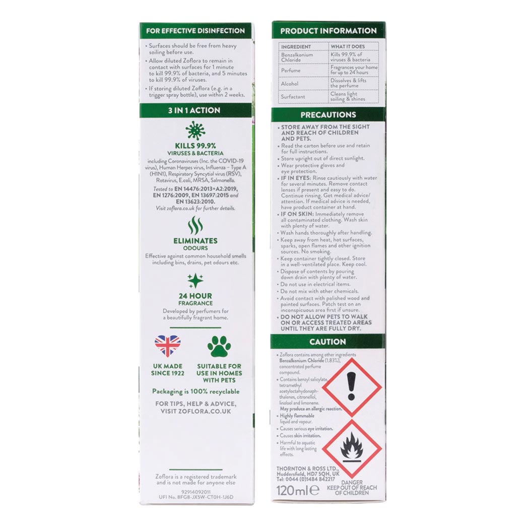 Zoflora Country Garden 120ml. โซฟลอรา คันทรี่ การ์เดน