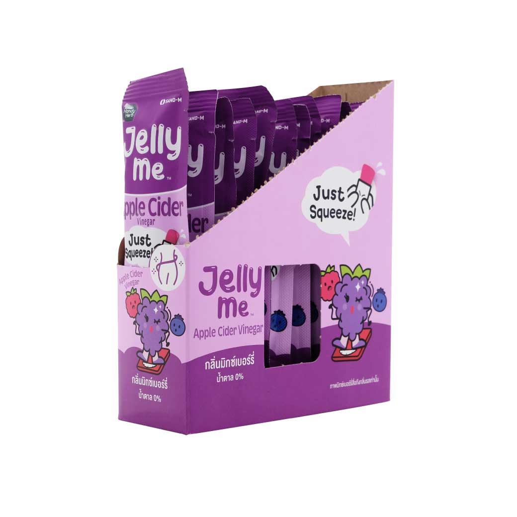 SAND-M HandyHerb Jelly Me Apple Cider Vinegar 12ซอง แซน-เอ็ม  แฮนดี้เฮิร์บ เจลลี่ มี แอปเปิ้ลไซเดอร์ กลิ่นมิกซ์เบอร์รี่