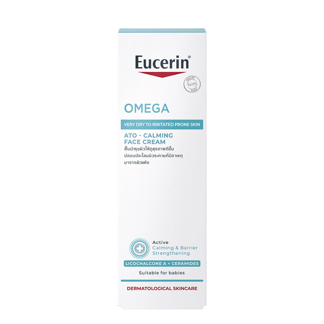 EUCERIN Omega Ato-Calming Face Cream 50ml. ยูเซอริน โอเมก้า เอโท-คาล์มมิ่ง เฟซ ครีม