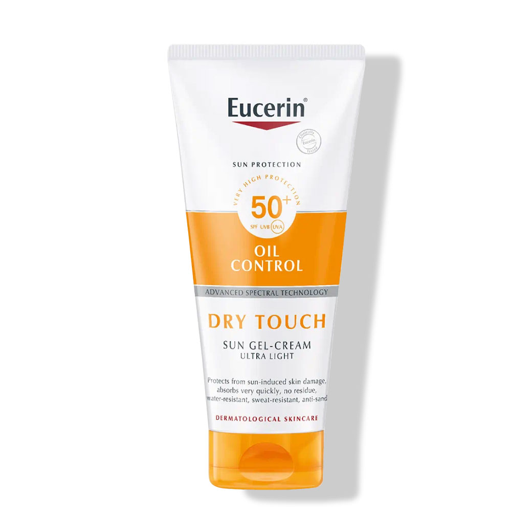 EUCERIN Sun Body Oil Control Dry Touch Gel Cream SPF50+ PA++++ 200ml. ยูเซอริน ซันโพรเทคชั่น ซัน บอดี้ออยล์ คอนโทรล ดราย ทัช เจล ครีม เอสพีเอฟ50+ พีเอ++++ 200 มล.